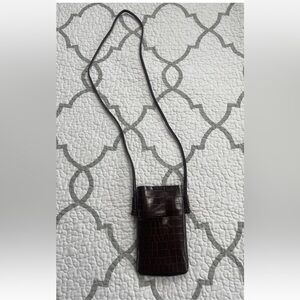 Old Navy Dark Burgundy Crossbody With Snap And Front Pocket